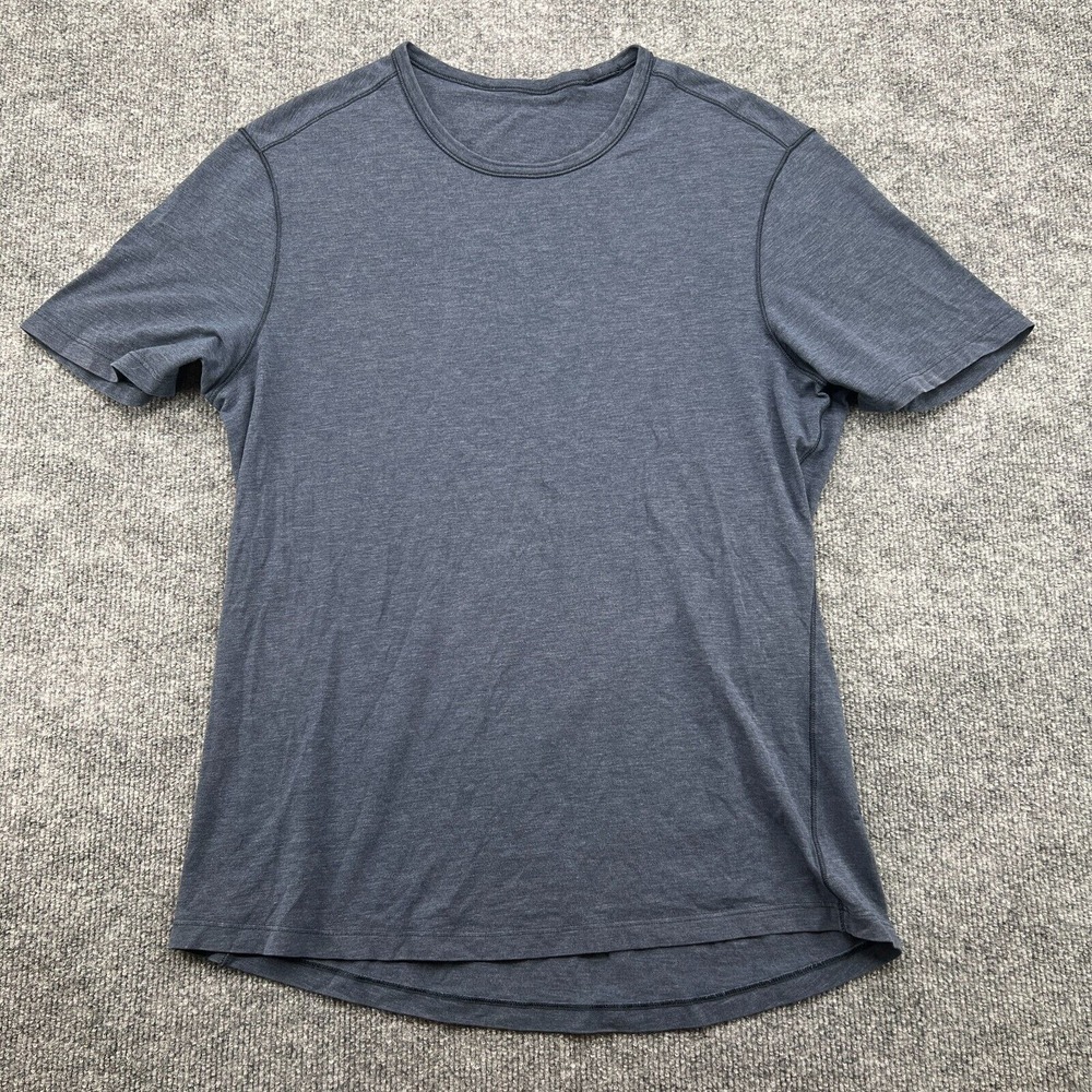 Lululemon Shirt Mens Small Blue 5 Year Basic Crew Performance Stretch Tee